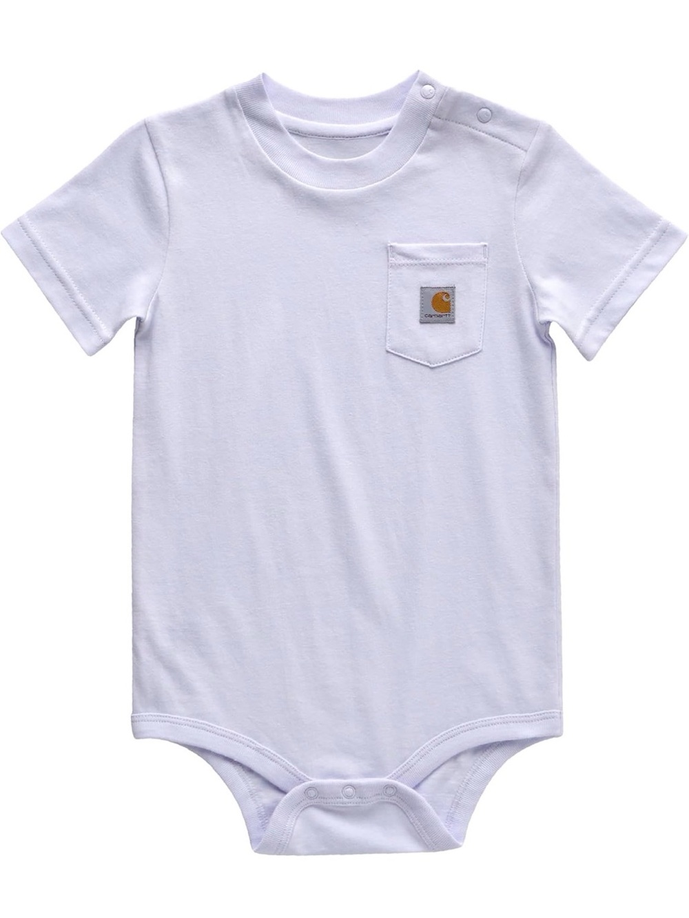 Carhartt White Short-Sleeve Pocket Bodysuit